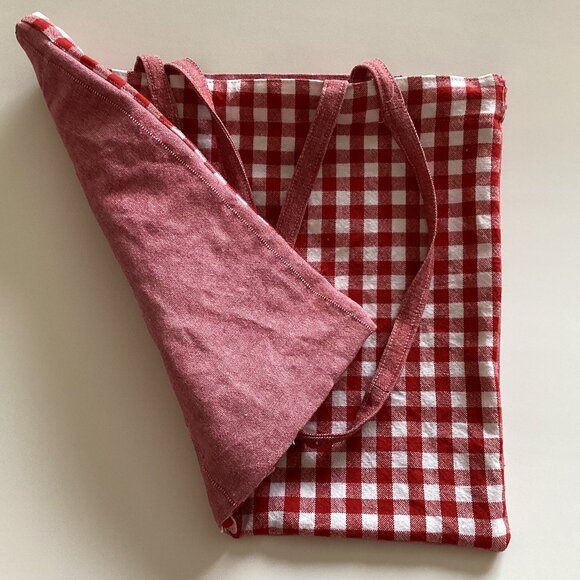 2 Handmade Grocery Bags Reusable Totes Beach Small Laundry Bag Lightweight - Picture 5 of 6